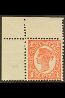 \Y QUEENSLAND\Y 1911 1d Vermilion, Perf. Irregular Compound 10½ To 12½, SG 313, An Attractive Upper Left Corner Example, - Sonstige & Ohne Zuordnung