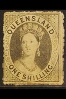 \Y QUEENSLAND\Y 1862-67 1s Grey Chalon, SG 29, Mint With Good Colour And Large Part Gum, Light Toning. For More Images,  - Other & Unclassified