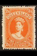 \Y QUEENSLAND\Y 1907-11 2s.6d Reddish Orange Chalon On Thin Paper, SG 309b, Fine Mint. For More Images, Please Visit Htt - Other & Unclassified