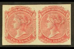 \Y SOUTH AUSTRALIA\Y 1876 2d IMPERF PLATE PROOF PAIR Printed In Rose On Watermarked Paper, Unused & Without Gum & Vertic - Other & Unclassified