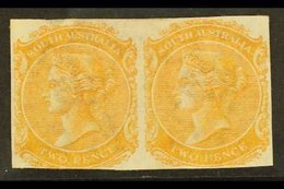 \Y SOUTH AUSTRALIA\Y 1876 2d IMPERF PLATE PROOF PAIR Printed In Pale Orange On Watermarked Paper, Unused & Without Gum.  - Autres & Non Classés
