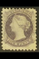 \Y SOUTH AUSTRALIA\Y 1871 4d Dull Lilac Perf 10, Wmk 'V Over Crown', SG 111, Mint With A Couple Of Natural Gum Cracks An - Sonstige & Ohne Zuordnung