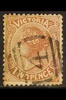 \Y VICTORIA\Y 1880-84 2d Sepia-brown, Perf. 12, SG 204a, Neat Barred "4" Cancel. For More Images, Please Visit Http://ww - Autres & Non Classés