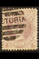 \Y VICTORIA\Y 1885-95 4d ERROR OF COLOUR In Lilac, SG 300b, Superb Used And Very Rare. For More Images, Please Visit Htt - Other & Unclassified