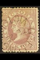 \Y VICTORIA\Y 1966 3d Lilac, Emergency Printing, SG 118, Superb Feb. 1867 Geelong Cds, Scarce Thus. For More Images, Ple - Autres & Non Classés