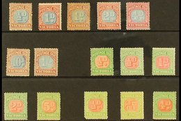 \Y VICTORIA\Y POSTAGE DUES. 1890-1909 MINT SELECTION That Includes 1890-94 Range To 1s, 1895-96 Range To 5d & 1900-04 ½d - Other & Unclassified