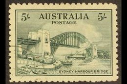 \Y 1932\Y 5s Blue-green Sydney Harbour Bridge, SG 143, Very Fine CTO Used. For More Images, Please Visit Http://www.sand - Autres & Non Classés