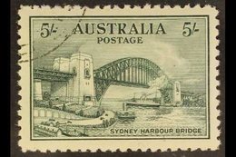 \Y 1932\Y 5s Blue-green Sydney Harbour Bridge, SG 143, Very Fine CTO Used. For More Images, Please Visit Http://www.sand - Other & Unclassified