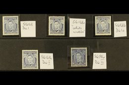 \Y 1937-49 3D BLUES SPECIALISED GROUP\Y 3d Blue Definitive Both Perfs, With All Listed Printings And Dies, SG 168, 168a, - Other & Unclassified