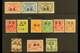 \Y OFFICIALS\Y 1930-33 "OS" Opt'd Mint & Used Range On A Stock Card. Includes 1930 3d Blue Used, 1931 Set Used And 1932- - Altri & Non Classificati