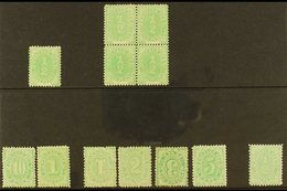 \Y POSTAGE DUE.\Y 1902-08 MINT SELECTION On A Stock Card That Includes ½d (SG D1) Inc A Block Of 4, 1902-04 Perf 11½ Ran - Other & Unclassified