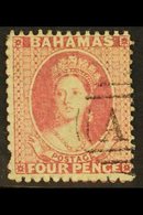 \Y 1862\Y 4d Dull Rose, No Watermark,  Perf.13, SG 18, Fine Used With Neat "AO5" Cancel, One Short Perf At Left, Cat.£37 - Other & Unclassified