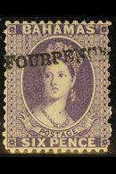 \Y 1883\Y Four Pence On 6d Deep Violet, SG 45, Mint With BPA Certificate For More Images, Please Visit Http://www.sandaf - Other & Unclassified