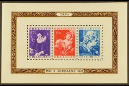 \Y 1949\Y  50f Jordaens "Paintings" Mini Sheet, SG MS 1261, Cob Bl 27, Very Fine Mint For More Images, Please Visit Http - Sonstige & Ohne Zuordnung