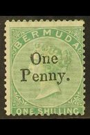 \Y 1875\Y 1d On 1s, SG 17, Fresh Mint With Large Part Original Gum. For More Images, Please Visit Http://www.sandafayre. - Bermuda