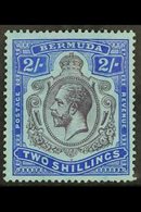 \Y 1924-32\Y 2s Purple And Bright Blue On Pale Blue, With Break In Lines Below Left Scroll SG 88e, Fresh Mint, Couple Sl - Bermudes