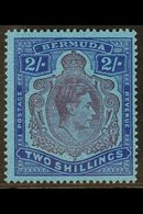 \Y 1942\Y 2s Purple And Blue On Deep Blue, Gash In Chin, SG 116cf, Very Fine Mint. For More Images, Please Visit Http:// - Bermudes