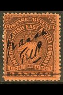 \Y 1895\Y (Feb) ½ Anna On 3a Black On Dull Red "TECR", SG 31, A Scarce Fine Mint Example Of This Provisional. For More I - Britisch-Ostafrika