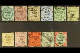 \Y 1895-96\Y Set (less 3a) To Both 1r, SG 49/60, Very Fine Used. (11 Stamps) For More Images, Please Visit Http://www.sa - Brits Oost-Afrika