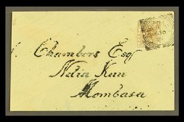 \Y 1896\Y (June) An Attractive "Chambers" Envelope Bearing Overprinted Indian 6a SG 56, Tied By Neat Upright Mombasa Squ - Brits Oost-Afrika
