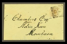 \Y 1896\Y (June) An Attractive "Chambers" Envelope Bearing Overprinted Indian 6a SG 56, Tied By Neat Upright Mombasa Squ - Africa Orientale Britannica