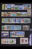 \Y 1969-76 COMPLETE NEVER HINGED MINT COLLECTION.\Y Includes 1968 Overprints On Seychelles Set, 1968-70 Marine Life Comp - Britisches Territorium Im Indischen Ozean