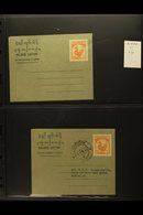 \Y 1952-1973 LETTER SHEETS COLLECTION\Y A Very Fine Collection Of These Rarely Encountered Items Complete. With An Unuse - Burma (...-1947)