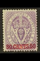 \Y 1868-71\Y 50c Mauve Perf 14, SG 32, Very Fine Mint. Lovely Colour. For More Images, Please Visit Http://www.sandafayr - Andere & Zonder Classificatie