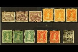 \Y 1860 - 63 USEFUL SELECTION\Y Small Mint And Used Range With 1c Unused (3 Shades), 2c Yellow Orange Mint And Used And  - Andere & Zonder Classificatie