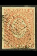 \Y 1862\Y 6d Rose Lake, SG 20, Very Fine Used With Good Margins All Round. For More Images, Please Visit Http://www.sand - Autres & Non Classés