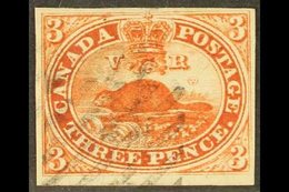 \Y 1852\Y 3d Deep Red On Wove Paper, SG 6, Superb Used With Ample Margins All Round And Neat Barred Cancel. For More Ima - Other & Unclassified