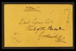 \Y 1864 RAILWAY POSTMARK.\Y (4 Aug) Stampless Official Cover Addressed To Goderich With Manuscript 'O.H.M.S.', Large "7" - Other & Unclassified