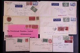 \Y SPECIAL DELIVERY STAMPS ON COVER\Y 1902-49 Assembly Of Commercial Mail Each Bearing A Special Delivery Stamp In Conju - Other & Unclassified