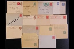 \Y POSTAL STATIONERY\Y Selection Of Early 1900s Used And Unused Card, Envelopes And Wrappers Including 1d Envelope Ovptd - Kaaiman Eilanden