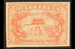 \Y NANKING LOCAL POST\Y 1897 1c Dull Vermilion Imperf, SG 16, Very Fine Mint. For More Images, Please Visit Http://www.s - Other & Unclassified