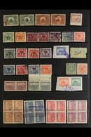 \Y REVENUE STAMPS\Y 1900's-1940's Interesting Assembly Of Various Mint & Used Revenues On Stock Pages, Includes Blocks O - Altri & Non Classificati