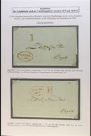 \Y 1822-27 PRE-STAMP ENTIRE LETTERS\Y 1822 (Oct) And 1827 (May) Both To Bogota With Oval "HONDA / FRANCA" Cachet In Red  - Colombia