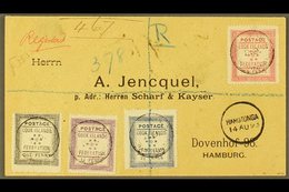 \Y 1893\Y (14th August) Rare Envelope Registered To Germany, Bearing The 1892 Set Of Four, SG 1/4, Tied By Black Cook Is - Cook