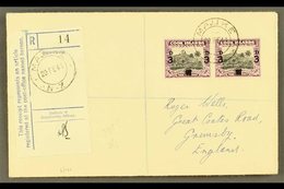 \Y 1940\Y 3d On 1½d Black And Purple, SG 130, Horizontal Pair On Neat 1941 "Wells" Envelope Registered MAUKE To England. - Cook