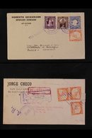 \Y 1925-75 COMMERCIAL COVERS GROUP\Y An Interesting Assembly With A 1925 6c Env To Germany Uprated With 1c, 3c, And 10c, - Salvador