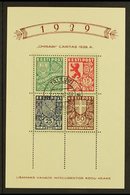 \Y 1939\Y Caritas Mini-sheet (Michel Block 3, SG MS147a), Superb Cds Used, Fresh. For More Images, Please Visit Http://w - Estland