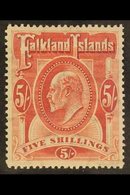 \Y 1904-12\Y KEVII 5s Red, SG 50, Very Fine Mint. For More Images, Please Visit Http://www.sandafayre.com/itemdetails.as - Falklandinseln