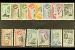 \Y 1954\Y Definitives Complete Set, SG G26/40, Very Fine Never Hinged Mint. (15 Stamps) For More Images, Please Visit Ht - Falkland Islands