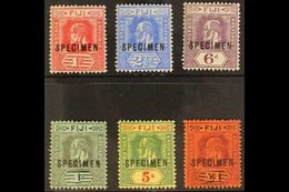 \Y 1906-12\Y New Colours The Complete Set Of "SPECIMEN" Overprints, SG 119s/124s, Fine Mint, The £1 With Short Perfs At  - Fiji (...-1970)