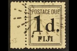 \Y POSTAGE DUE\Y 1917-18 1d Black Narrow Setting, SG D5b, Very Fine Used With Sheet Margin At Left. For More Images, Ple - Fidschi-Inseln (...-1970)