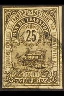 \Y COLIS POSTAUX POUR PARIS\Y 1878 25c Brown Local Parcel Post For Paris, Maury 1, Used, Minor Wrinkles, Scarce. For Mor - Andere & Zonder Classificatie