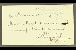 \Y ALEXANDRIA\Y 1813 Entire Printed Letter From The Imperial Treasury In Alexandria To Pignerol (Pinerolo, Italy) Showin - Autres & Non Classés