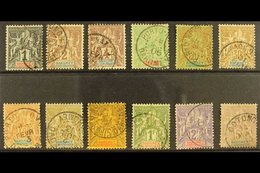 \Y DAHOMEY\Y 1901-05 "Tablet" Set Used, Yv 6/17, Cds Used, Some Small Faults (12 Stamps) For More Images, Please Visit H - Other & Unclassified