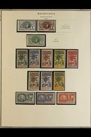 \Y MAURITANIA\Y 1906-1944 ALL DIFFERENT MINT / NHM COLLECTION (Ex Alphonse) Presented On A Series Of "Scott" Printed Alb - Other & Unclassified