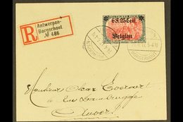 \Y OCCUPATION OF BELGIUM\Y 1917 (14 April) Registered Cover To Antwerp Bearing 6f25 On 5m (Mi 25, SG 25, COB OC25) Tied  - Andere & Zonder Classificatie